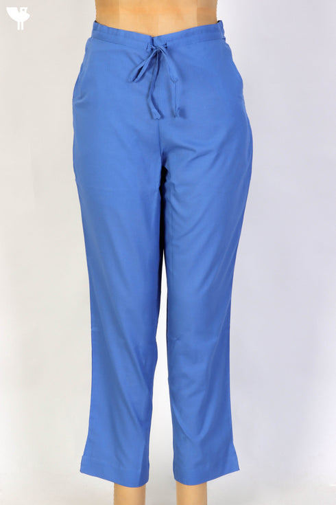 Cambric Cotton Pants In Ultramarine Blue